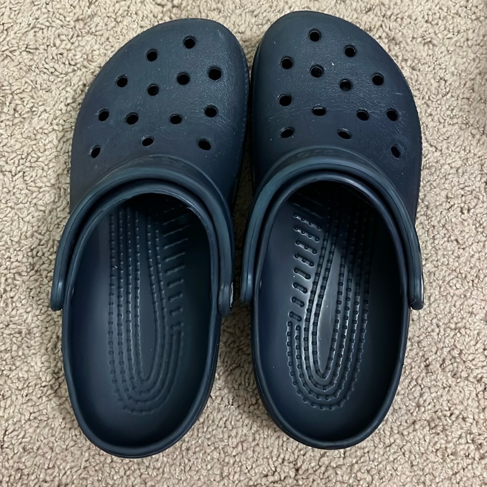 Navy blue crocs